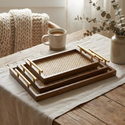 Wooden Tray Set 3 Pcs